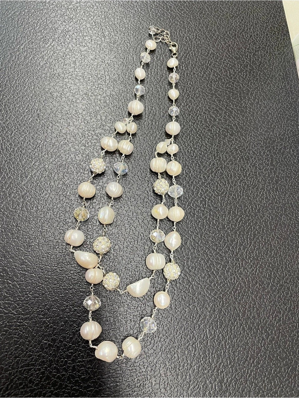 Pearl Crystal Statement Necklace